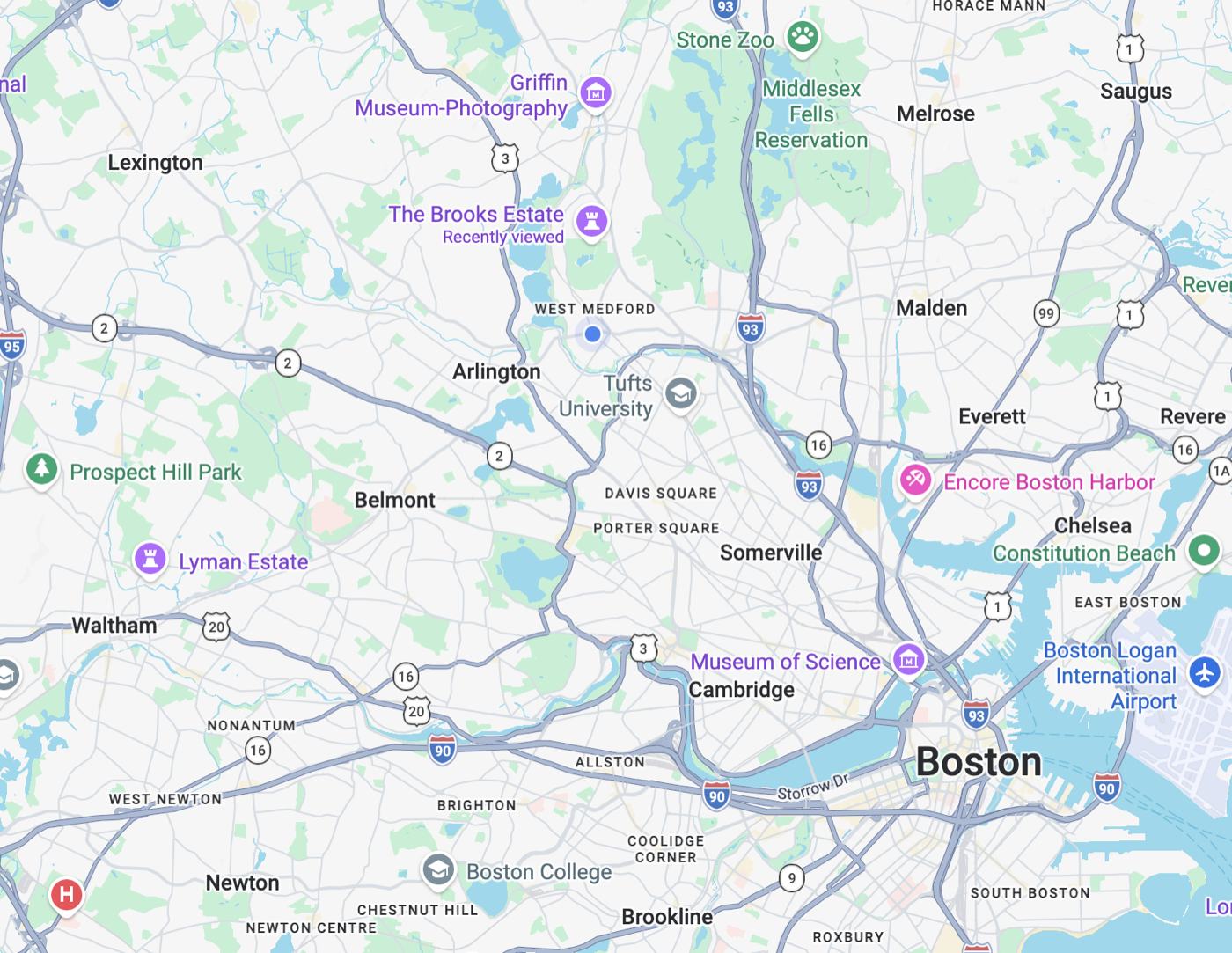 Snake-It-Away service coverage map of the Boston metro area
